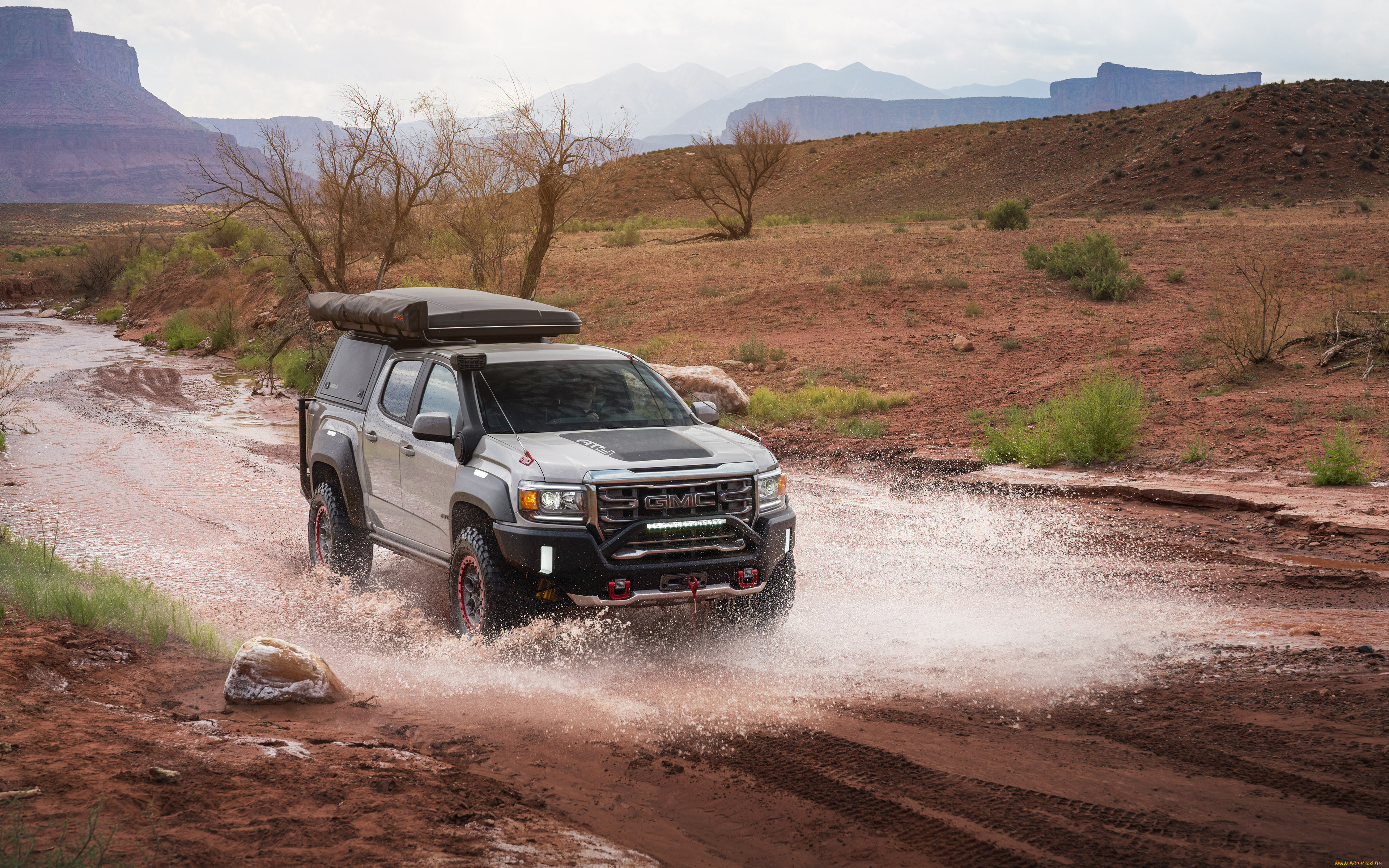 , gm-gmc, 2021, gmc, canyon, at4, overland, off, road, concept, 4k, , , , , , , , 